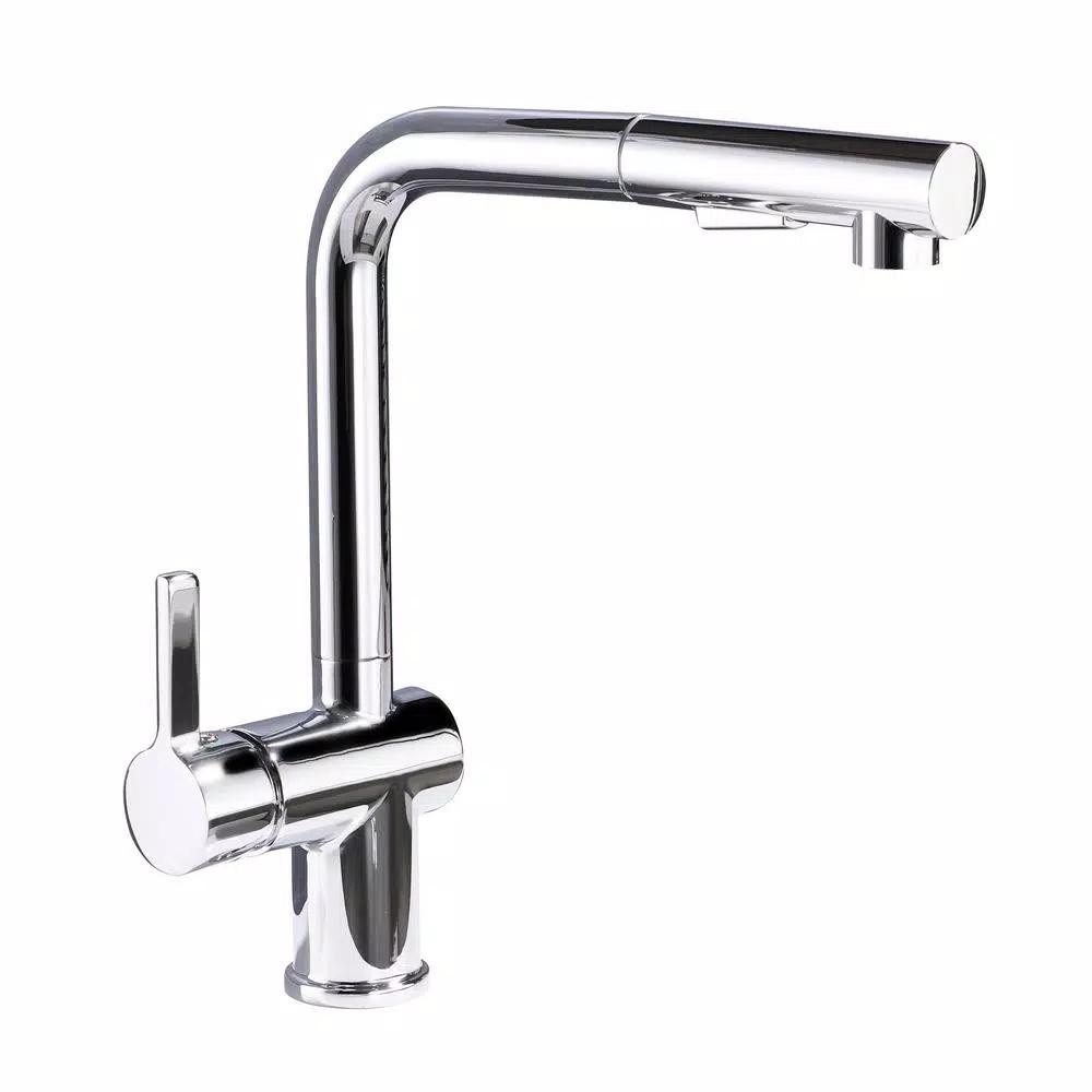 Vanity Art Single-Handle Pull Out Kitchen Faucet, Polished Chrome, Classic Style