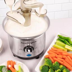 Nostalgia 3-Tier Stainless Steel Cascading Fondue Fountain with Auger-Style Flow thumbnail 9