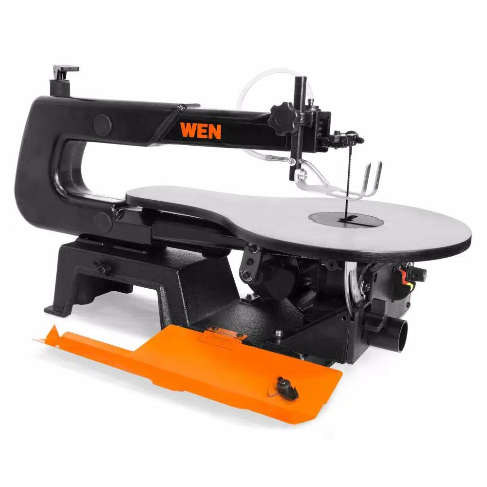WEN 16-Inch Variable Speed Scroll Saw with Cast Iron Base and Easy-Access Blade Changes