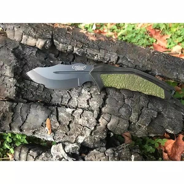Camillus HT-5 3.25 in. Carbonitride Titanium Drop Point Fixed Blade Knife with Sheath