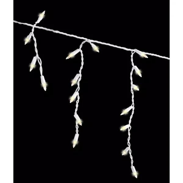 Home Accents Holiday Warm White LED Mini Icicle Lights, 54-Light Smooth Constant-On, 26.5 ft (Set of 4)