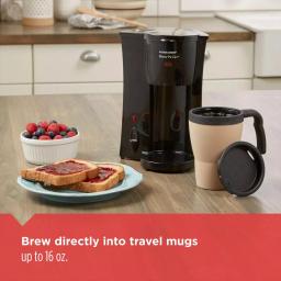 BLACK+DECKER Brew'n Go Single Serve Coffee Maker with 15 oz. Thermal Travel Mug, Black thumbnail 5