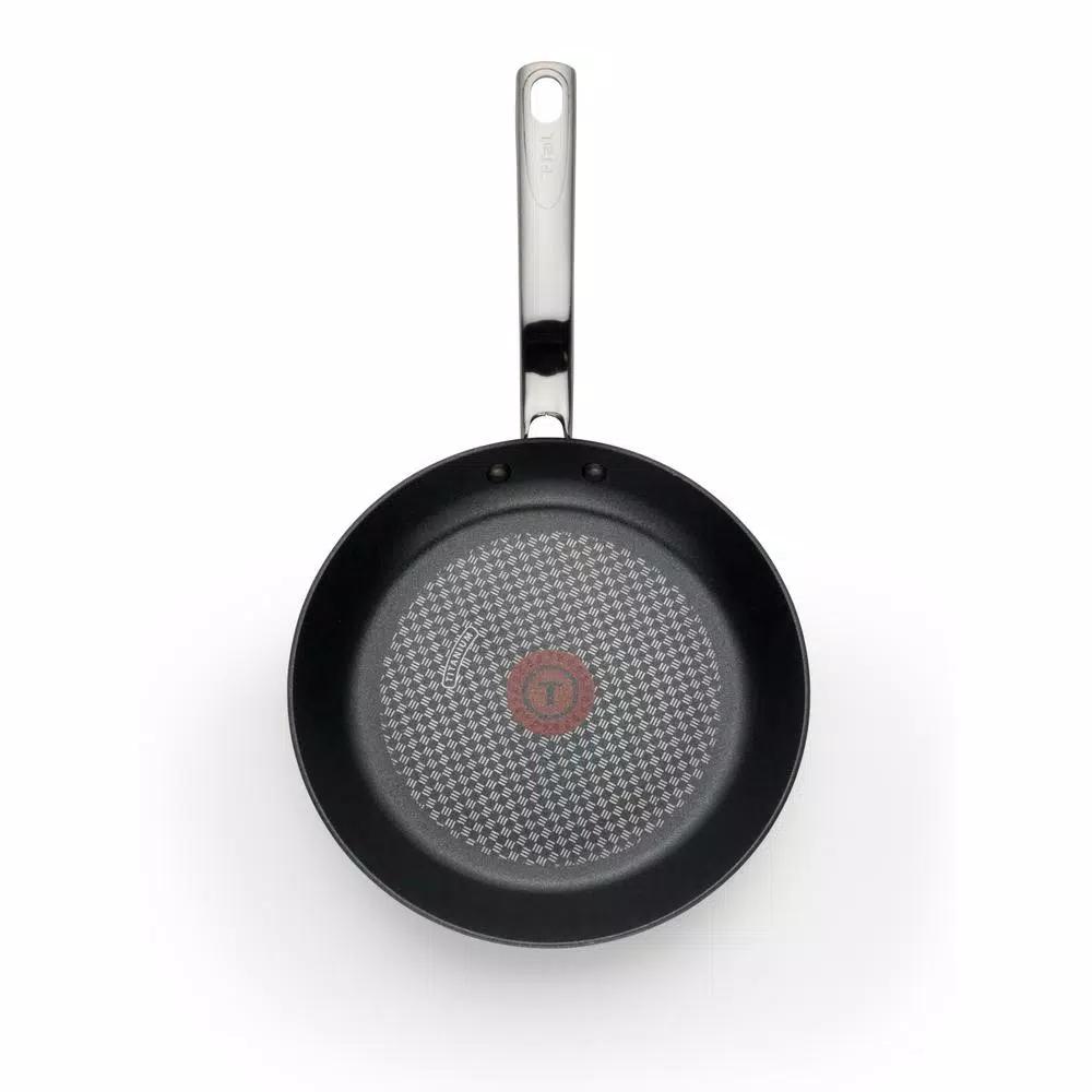 T-fal Prograde 10-Piece Aluminum Nonstick Cookware Set with Hard Titanium Reinforcement, Gray