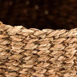 Zentique Hand Woven Seagrass Concave Decorative Basket, Medium, Brown thumbnail 3