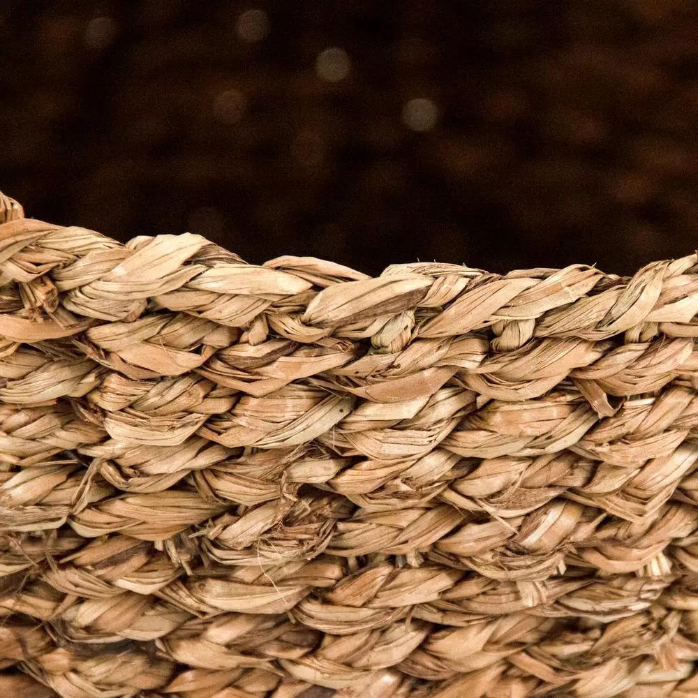 Zentique Hand Woven Seagrass Concave Decorative Basket, Medium, Brown