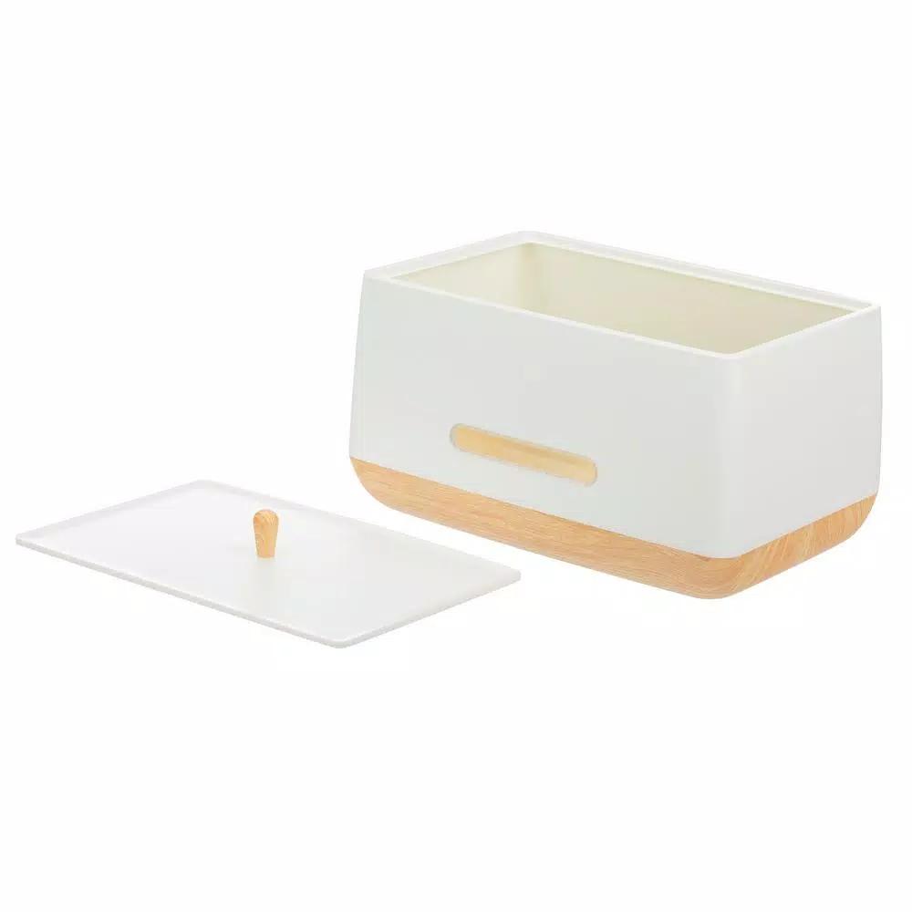 Jiallo European Collection Multi-Functional Bread Box, Scandinavian Style Kitchen Storage Bin
