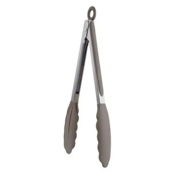 AMERCOOK Florina Silicone and Stainless Steel Food Tongs, Heat Resistant & BPA Free