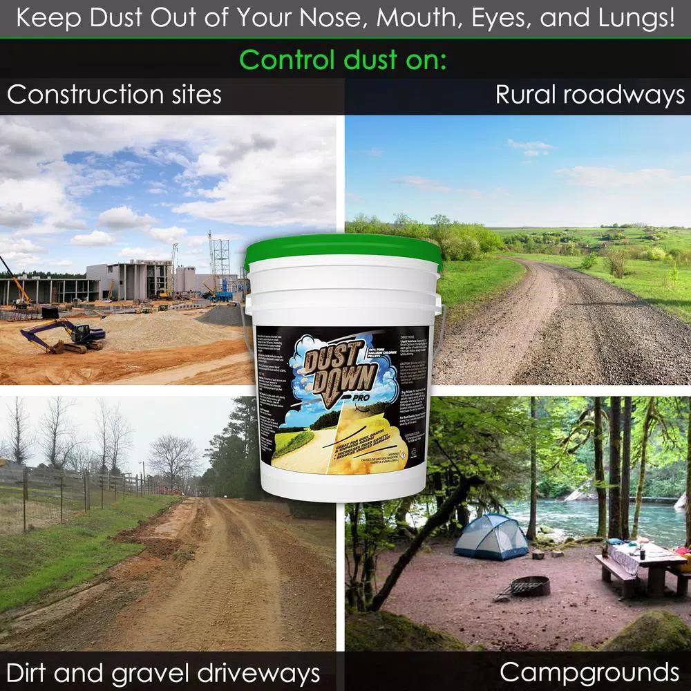 Eco Clean Dust Down Pro Calcium Chloride Dust Control Pellets, 40 lb. Pail