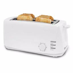 Elite Cuisine 4-Slice White Long Slot Toaster with Cool-Touch Exterior thumbnail 1