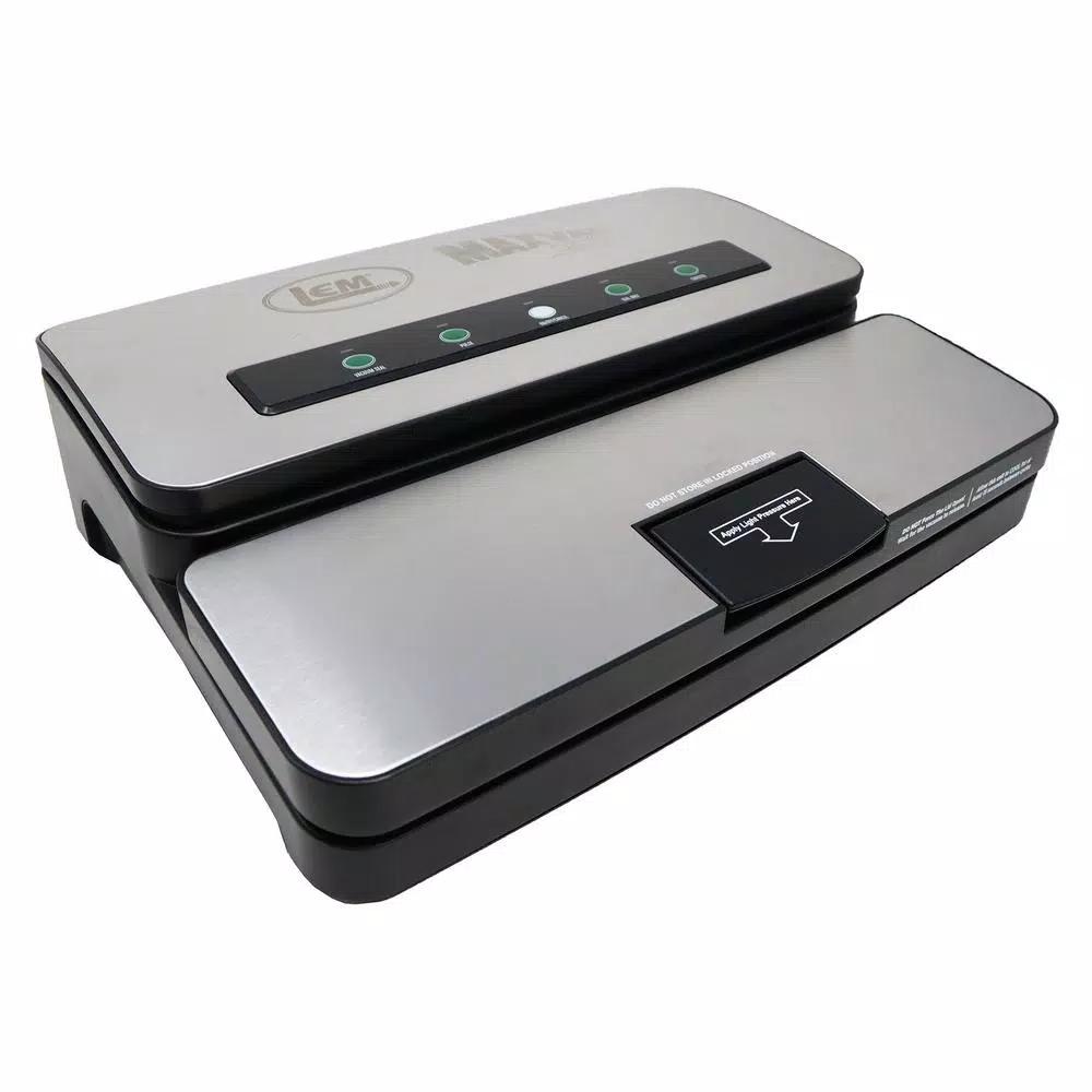 LEM Stainless Steel Vacuum Sealer with Integrated Bag Cutter and Holder