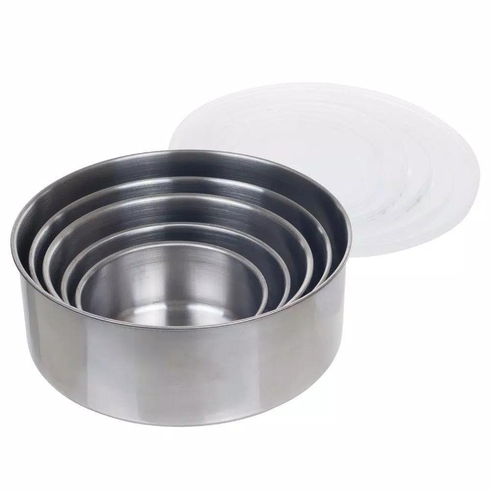 Chef Buddy 5-Piece Stainless Steel Mixing Bowl Set with Airtight Lids