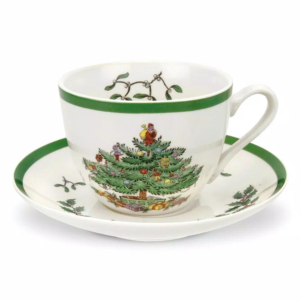 Spode Christmas Tree 5-Piece Ceramic Dinnerware Set, Service for 1