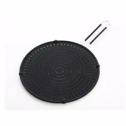ExcelSteel 13 in. Silicone Splatter Screen with Non-Slip Heat-Resistant Grip, Stainless Steel Frame thumbnail 1