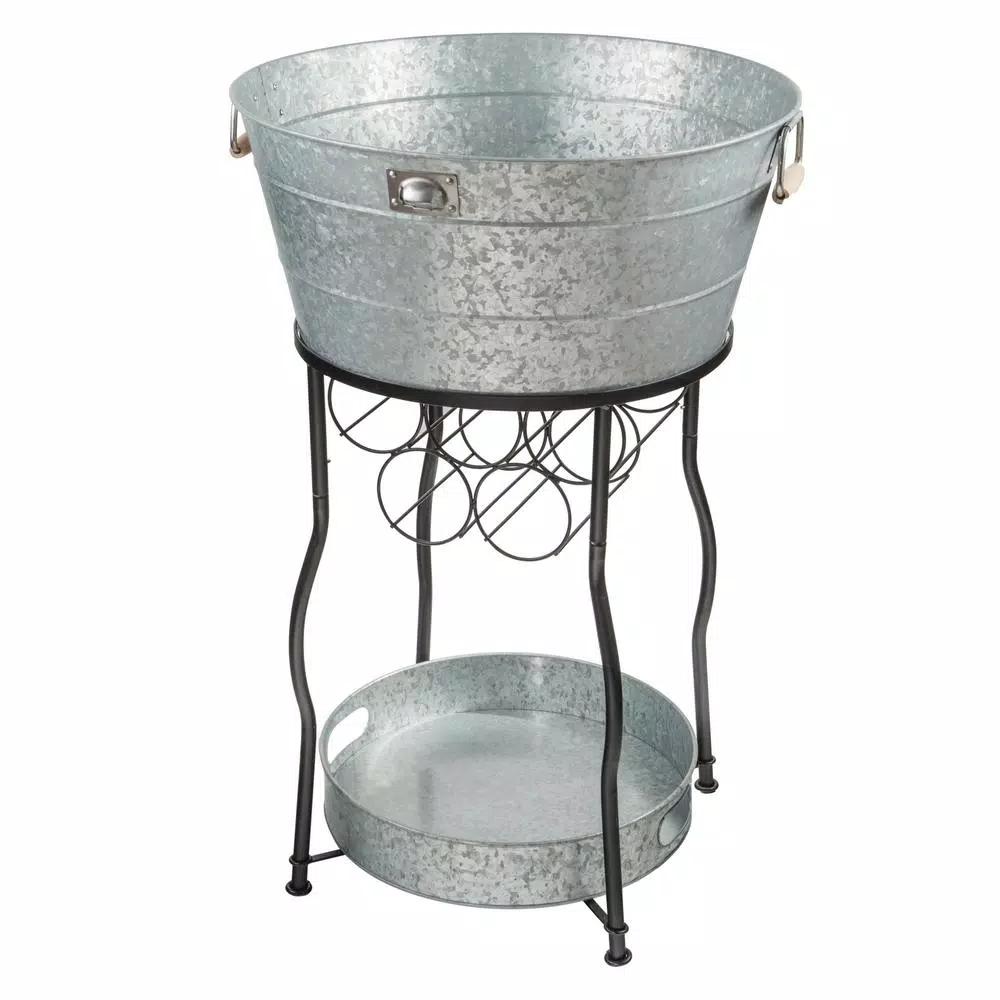 Artland Oasis XL Galvanized Steel Party Station with 30 Gal Tub and Stand