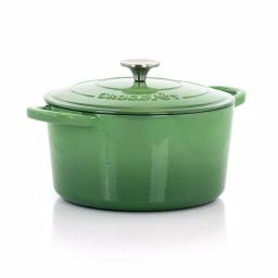 Crock-Pot Artisan 5 Qt. Enameled Cast Iron Round Dutch Oven with Lid, Pistachio Green thumbnail 1