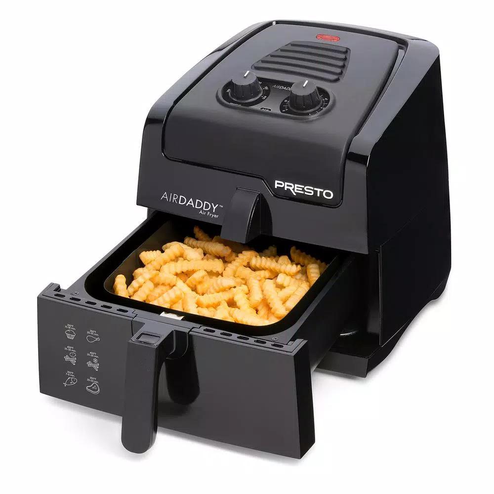 Presto AirDaddy 4.2 Qt. Electric Air Fryer with 60-Minute Timer and Convection Cooking, Black