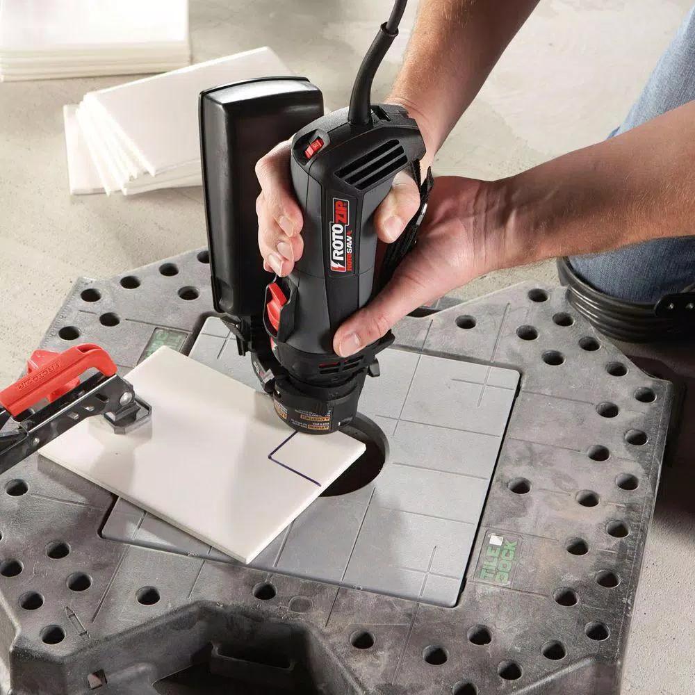 Rotozip RotoSaw+ 6 Amp Corded Variable Speed Spiral Saw Kit with Dust Vault (6-Piece)