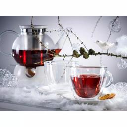 Villeroy & Boch Artesano 4-Cup Double Walled Glass Teapot with Removable Stainless Steel Strainer thumbnail 2