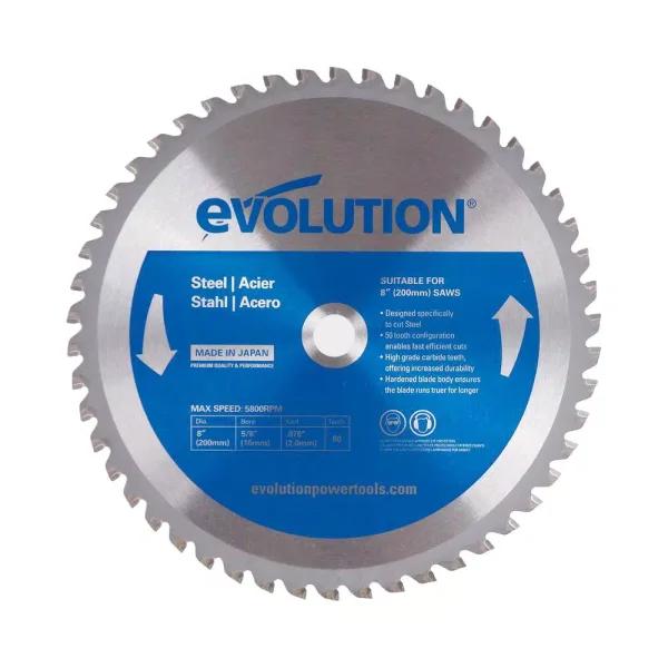 Evolution Power Tools 8 in. 50-Teeth Carbide Metal Cutting Saw Blade for Mild Steel