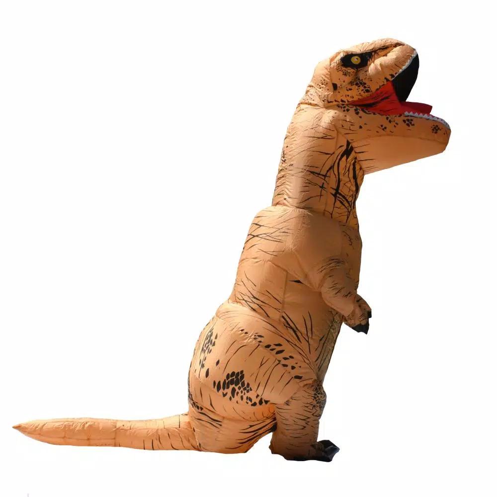 ALEKO's Inflatable Tyrannosaurus Rex Adult Costume - Orange and Black Dinosaur Bodysuit