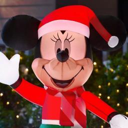 Disney Minnie Mouse 3.5 ft. Inflatable Holiday Decoration with LED Lights thumbnail 4