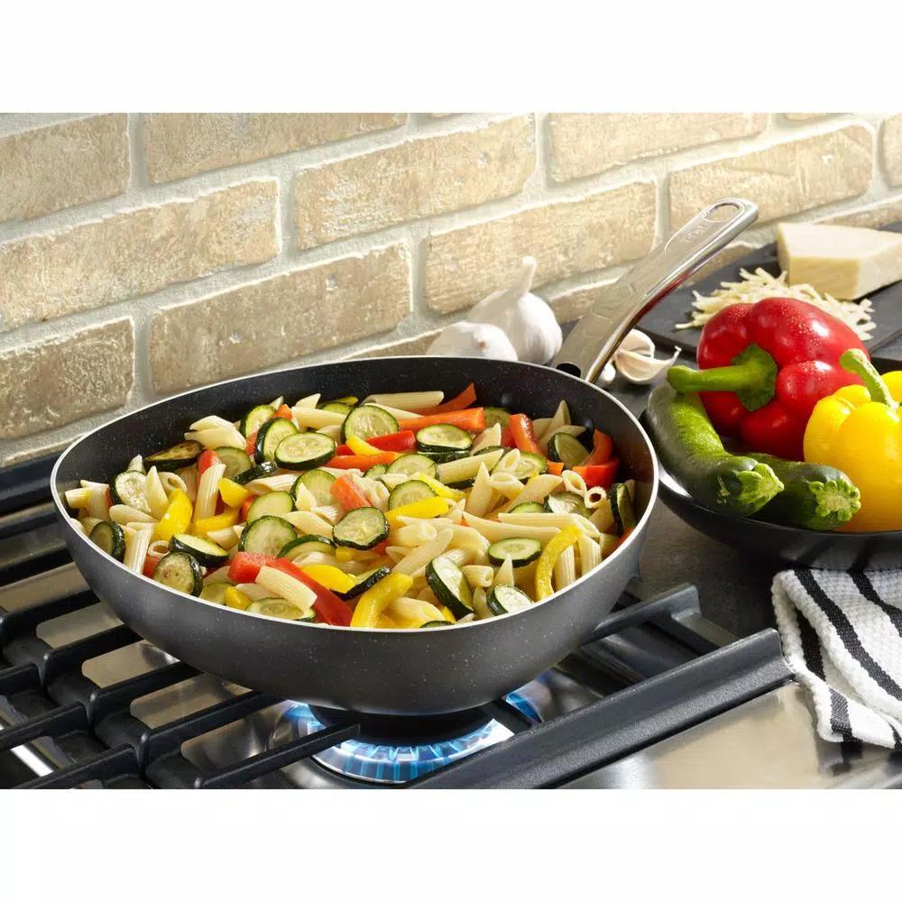 T-fal HeatMaster 4 Qt. Aluminum Nonstick Saute Pan, Gray
