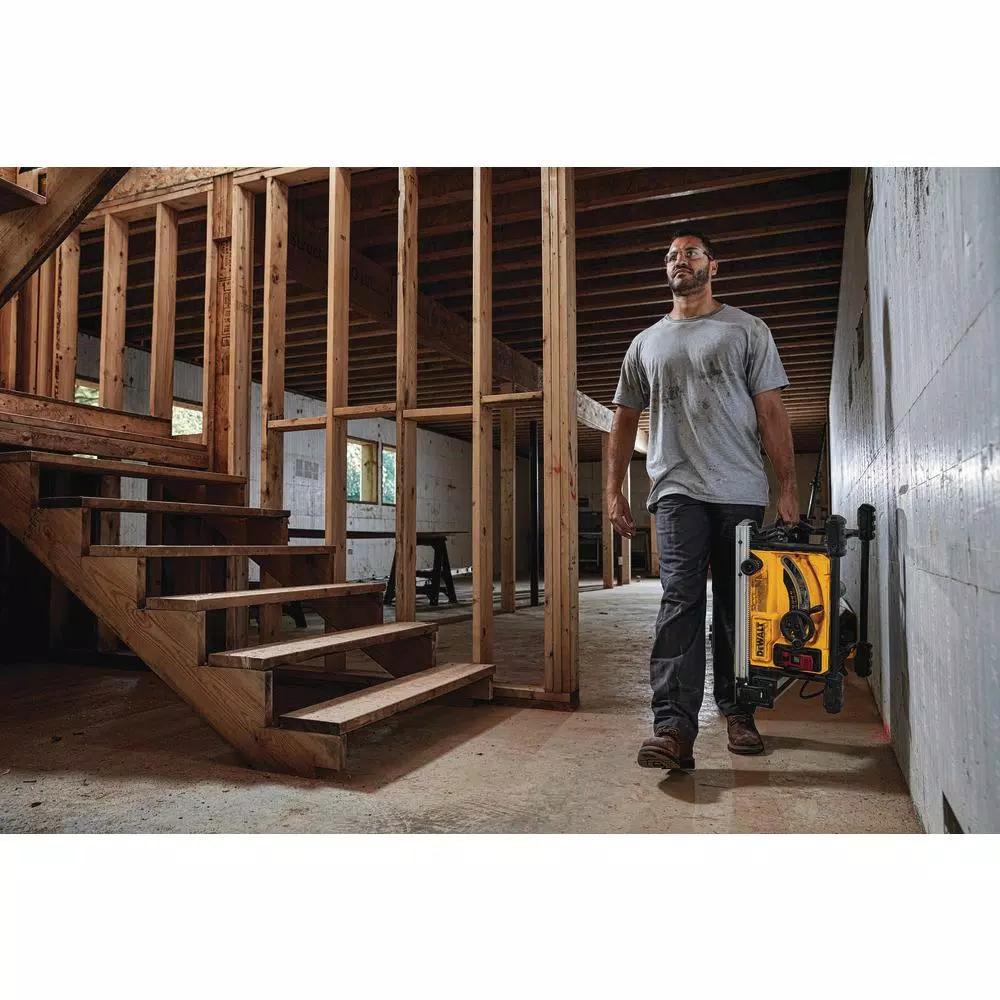DEWALT 8-1/4 in. 15 Amp Corded Compact Jobsite Table Saw with Bonus Stand