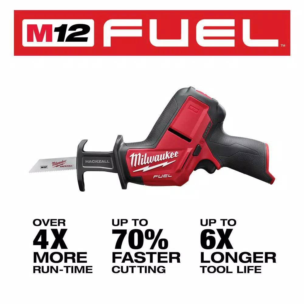Milwaukee M12 FUEL 12V Cordless Oscillating Multi-Tool and HACKZALL Combo Kit with (2) 3.0 Ah Batteries