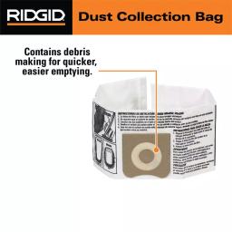 RIDGID VF3511 Filter Kit with VF3500 Fine Dust Filter and (2) VF3501 Dust Bags for 3 to 4.5 Gal. Wet/Dry Vacuums thumbnail 7