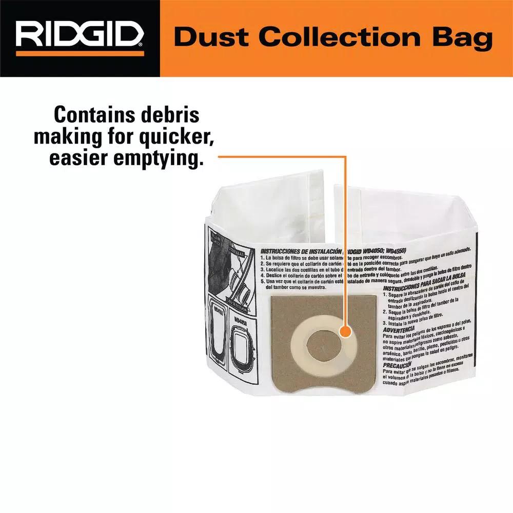 RIDGID VF3511 Filter Kit with VF3500 Fine Dust Filter and (2) VF3501 Dust Bags for 3 to 4.5 Gal. Wet/Dry Vacuums