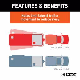 CURT TruTrack Trunnion Bar Weight Distribution System, 10,000-15,000 lbs GTW, 35-9/16" Bars thumbnail 5
