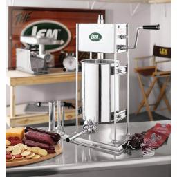LEM 25 lb. Stainless Steel Dual Gear Vertical Sausage Stuffer with 90° Handle thumbnail 2