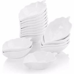 MALACASA 4.5 in. White Porcelain Ramekins Set of 16, Ceramic Souffle Dishes and Serving Bowls thumbnail 1
