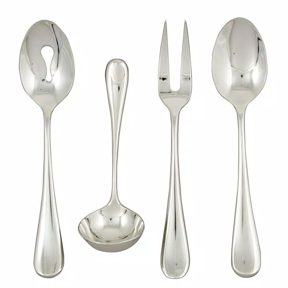 Ginkgo Firenze 4-Piece Hostess Serving Set, 18/0 Stainless Steel