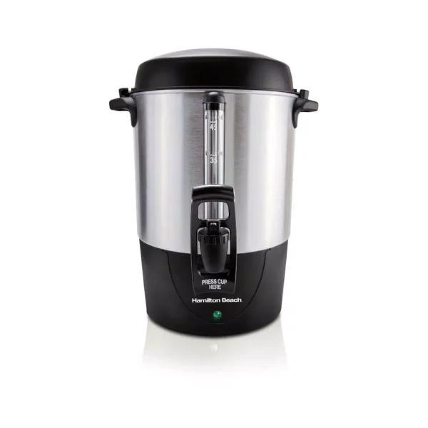 Hamilton Beach Fast Brew 45-Cup Stainless Steel Coffee Urn with 1-Hand Dispensing