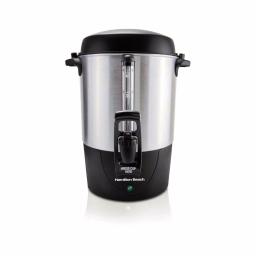 Hamilton Beach Fast Brew 45-Cup Stainless Steel Coffee Urn with 1-Hand Dispensing thumbnail 1
