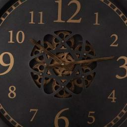 Glitzhome 22.83 in. Oversized Metal Wall Clock with Moving Gears and Roman Numerals thumbnail 2