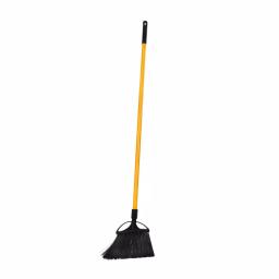Alpine Industries 10 in. Black Outdoor Angle Broom with Fiberglass Handle thumbnail 1