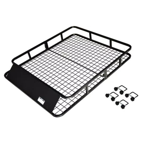 Max Load Heavy-Duty Steel Roof Cargo Basket with Wind Fairing, 165 lbs. Capacity