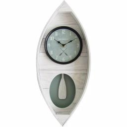 FirsTime & Co. FirsTime and Co. Ocean Canoe Wall Clock, Rustic White Wood, 18 x 7.75 in. thumbnail 2