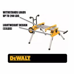 DEWALT 15 Amp 8-1/4 in. Compact Corded Jobsite Table Saw with Heavy-Duty Rolling Stand thumbnail 4