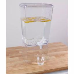 Basicwise Stackable Juice and Water Beverage Dispenser Set, 2-Piece Clear Plastic Serveware thumbnail 2