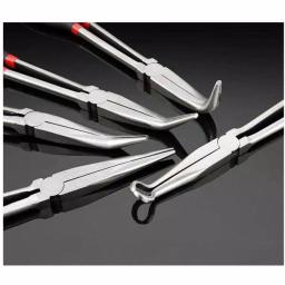 KING 5-Piece Long Nose Pliers Set, 11 in. Straight, 90-Degree, 45-Degree, Hose, Cable, and Flat Nose thumbnail 4