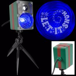 LightShow Blue and White Christmas LightShow Projection Swirling Spirals Projector thumbnail 4