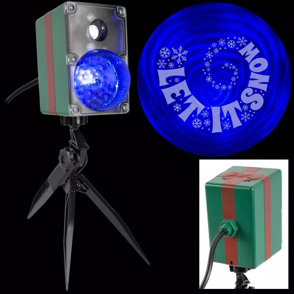 LightShow Blue and White Christmas LightShow Projection Swirling Spirals Projector