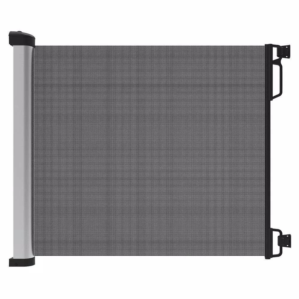 Perma Child Safety 41 in. H Extra Tall and Wide Ultimate Outdoor Retractable Gate, Black