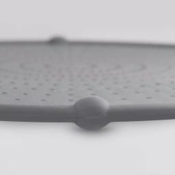 ExcelSteel 13 in. Gray Silicone Splatter Screen with Non-Slip Grip and Stainless Steel Frame thumbnail 3