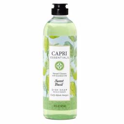 Capri Essentials Sweet Basil Dish Soap - Plant-Based & Essential Oil Infused thumbnail 1