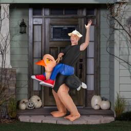 Gemmy Adult Inflatable Ollie Ostrich Costume - Funny Halloween Inflatable Costume thumbnail 2