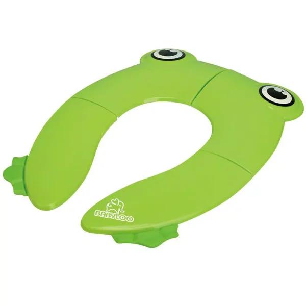 Babyloo Green Frog Folding Potty Training Toilet Seat with Travel Bag